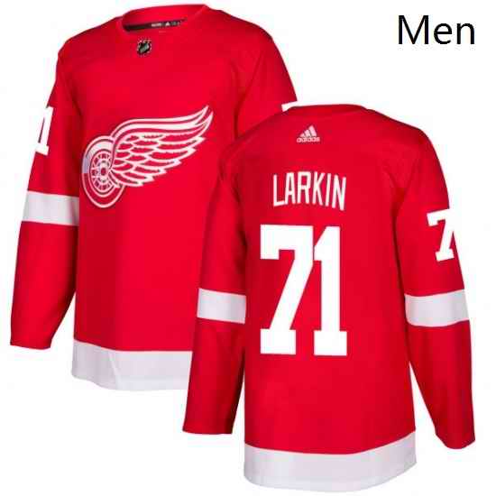 Mens Adidas Detroit Red Wings 71 Dylan Larkin Premier Red Home NHL Jersey